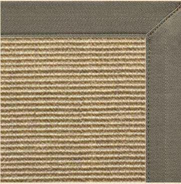 Bone Sisal Rug with Canvas Quarry Border - Free Shipping