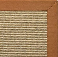 Bone Sisal Rug with Caramel Cotton Border - Free Shipping 3