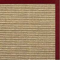 Bone Sisal Rug with Cardinal Red Cotton Border - Free Shipping 1