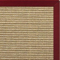 Bone Sisal Rug with Cardinal Red Cotton Border - Free Shipping 2