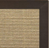 Bone Sisal Rug with Chocolate Cotton Border - Free Shipping 2