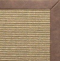 Bone Sisal Rug with Coco Faux Leather Border - Free Shipping 2
