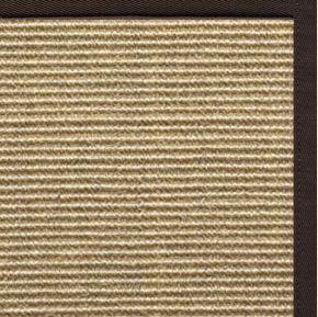 Bone Sisal Rug with Cocoa Bean Cotton Border - Free Shipping