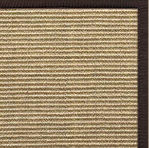 Bone Sisal Rug with Cocoa Bean Cotton Border
