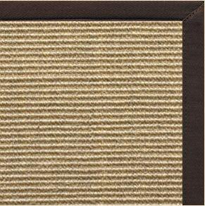 Bone Sisal Rug with Cocoa Bean Cotton Border - Free Shipping