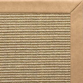 Bone Sisal Rug with Desert Faux Leather Border - Free Shipping