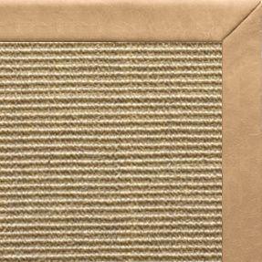 Bone Sisal Rug with Desert Faux Leather Border
