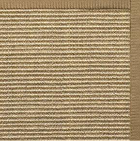 Bone Sisal Rug with Green Mist Cotton Border