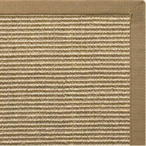 Bone Sisal Rug with Green Mist Cotton Border - Free Shipping