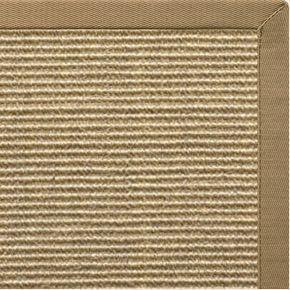 Bone Sisal Rug with Green Mist Cotton Border alternate view
