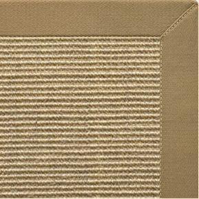 Bone Sisal Rug with Green Mist Cotton Border - Free Shipping