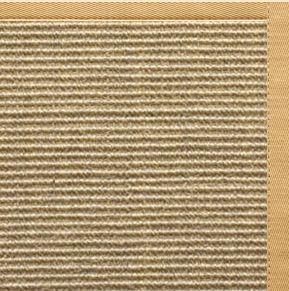 Bone Sisal Rug with Honeycomb Cotton Border