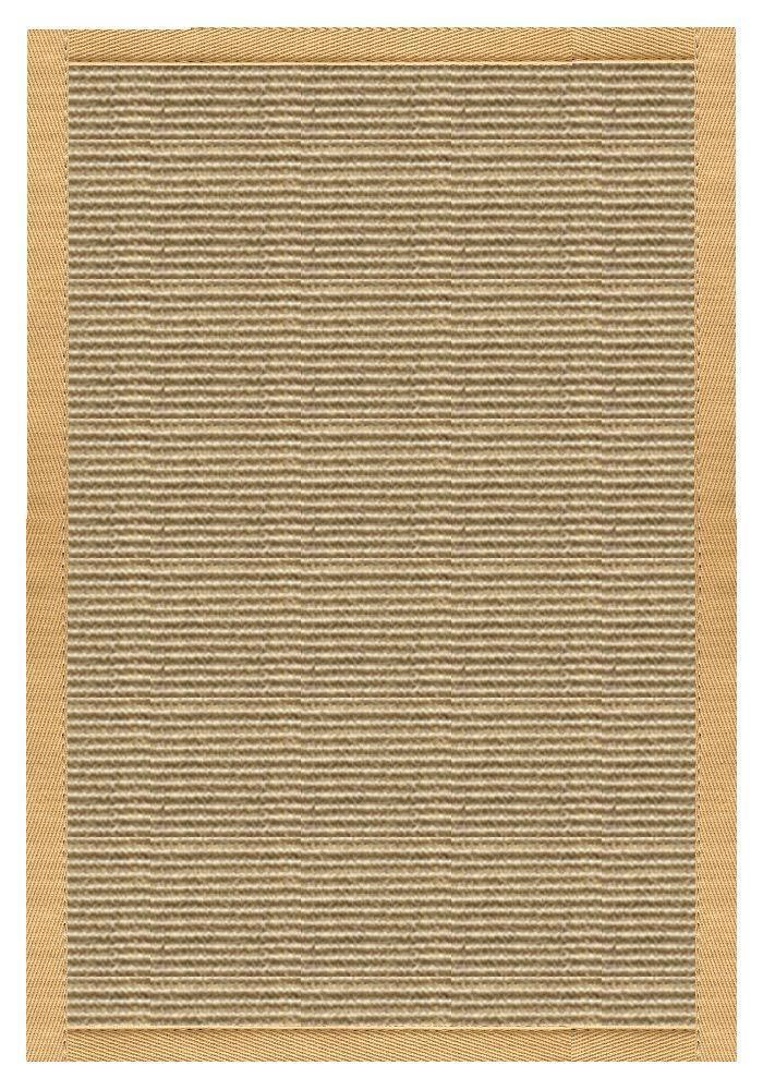 Area Rugs - Sustainable Lifestyles Bone Sisal Rug With Honeycomb Cotton Border