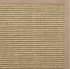 Bone Sisal Rug with Ivory Blush Cotton Border