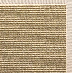 Bone Sisal Rug with Ivory Cotton Border - Free Shipping