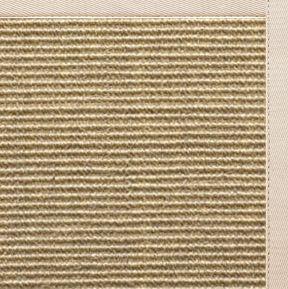 Bone Sisal Rug with Ivory Cotton Border
