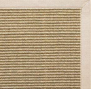 Bone Sisal Rug with Ivory Cotton Border - Free Shipping