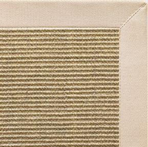 Bone Sisal Rug with Ivory Cotton Border - Free Shipping