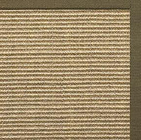 Bone Sisal Rug with Khaki Green Cotton Border - Free Shipping 1