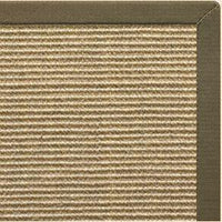 Bone Sisal Rug with Khaki Green Cotton Border - Free Shipping 2