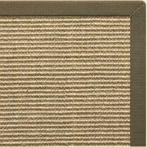 Bone Sisal Rug with Khaki Green Cotton Border alternate view