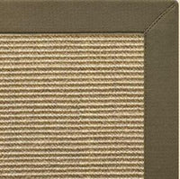 Bone Sisal Rug with Khaki Green Cotton Border - Free Shipping 3