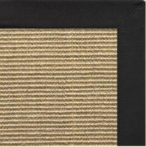 Bone Sisal Rug with Lava Cotton Border - Free Shipping