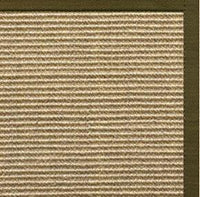 Bone Sisal Rug with Lichen Cotton Border - Free Shipping 1
