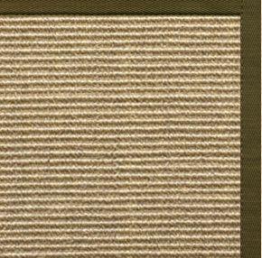 Bone Sisal Rug with Lichen Cotton Border