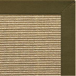 Bone Sisal Rug with Lichen Cotton Border - Free Shipping