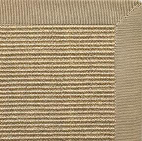 Bone Sisal Rug with Moon Rock Gray Cotton Border - Free Shipping