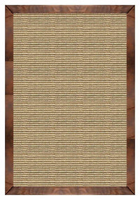 Area Rugs - Sustainable Lifestyles Bone Sisal Rug With Oak Leather Border 2
