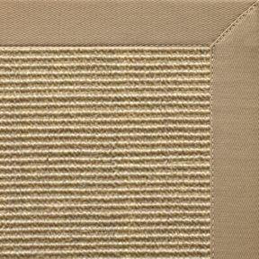 Bone Sisal Rug with Oatmeal Cotton Border - Free Shipping