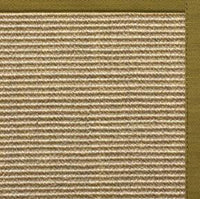 Bone Sisal Rug with Olive Green Cotton Border - Free Shipping 1