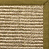 Bone Sisal Rug with Olive Green Cotton Border - Free Shipping 2