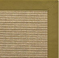 Bone Sisal Rug with Olive Green Cotton Border - Free Shipping 3