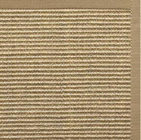 Bone Sisal Rug with Pale Ash Cotton Border - Free Shipping