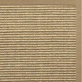 Bone Sisal Rug with Pale Ash Cotton Border