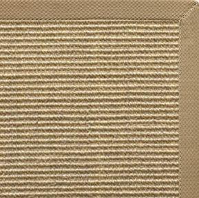 Bone Sisal Rug with Pale Ash Cotton Border - Free Shipping