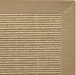 Bone Sisal Rug with Pale Ash Cotton Border - Free Shipping