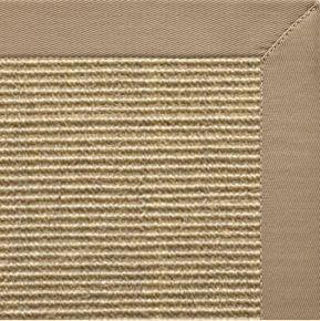 Bone Sisal Rug with Pistachio Cotton Border - Free Shipping