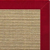 Bone Sisal Rug with Poppy Cotton Border - Free Shipping 3