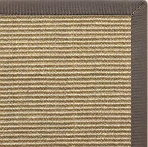 Bone Sisal Rug with Silver Shadow Cotton Border - Free Shipping