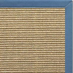 Bone Sisal Rug with Slate Blue Cotton Border alternate view