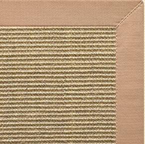 Bone Sisal Rug with Straw Cotton Border - Free Shipping