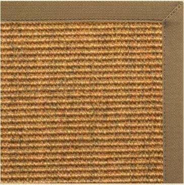 Cognac Sisal Rug with Adobe Canvas Border - Free Shipping