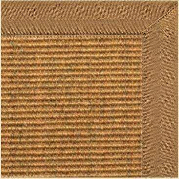 Cognac Sisal Rug with Adobe Canvas Border - Free Shipping