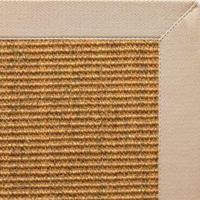 Cognac Sisal Rug with Alabastor Cotton Border - Free Shipping