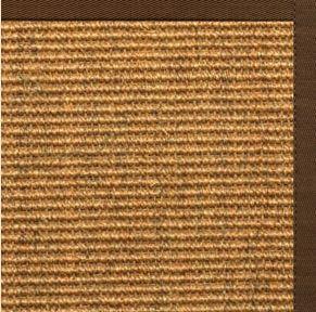 Cognac Sisal Rug with Bronze Cotton Border - Free Shipping