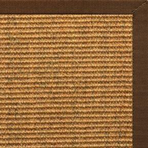 Cognac Sisal Rug with Bronze Cotton Border - Free Shipping